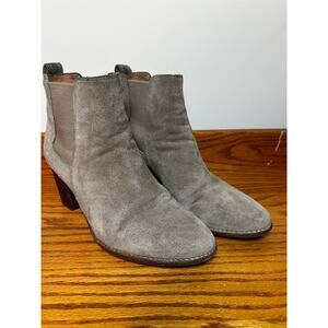 Madewell Size 10 Suede Bootie Taupe Heel
